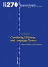 Buchcover Complexity, Efficiency, and Language Contact