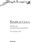 Buchcover Simpliciana XLII (2020)