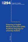 Buchcover E-learning in English Medium Instruction (EMI): Academic language for university students