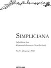 Buchcover Simpliciana XLIV (2022)