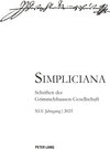 Buchcover Simpliciana XLV (2023)