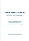 Buchcover Personalauswahl nach Mass oder Augenmass