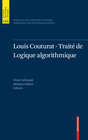 Buchcover Louis Couturat -Traité de Logique algorithmique