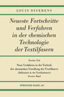 Buchcover Zweiter Teil: Neue Verfahren in der Technik der chemischen Veredlung der Textilfasern