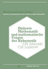 Buchcover Diskrete Mathematik und Mathematische Fragen der Kybernetik