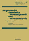 Buchcover Angewandte chemische Thermodynamik und Thermoanalytik