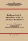 Buchcover Funktionalanalysis Approximationstheorie Numerische Mathematik