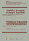 Buchcover Numerical Treatment of Integral Equations / Numerische Behandlung von Integralgleichungen