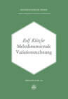 Buchcover Mehrdimensionale Variationsrechnung