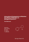 Buchcover International Symposium on Nicotine: The Effects of Nicotine on Biological Systems II