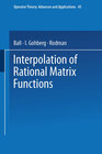 Buchcover Interpolation of Rational Matrix Functions