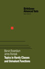 Buchcover Topics in Hardy Classes and Univalent Functions