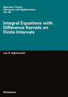 Buchcover Integral Equations with Difference Kernels on Finite Intervals