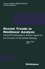 Buchcover Recent Trends in Nonlinear Analysis
