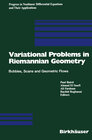 Buchcover Variational Problems in Riemannian Geometry