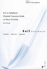 Buchcover Exil im Nebelland.- Elisabeth Castoniers Briefe an Mary Tucholsky