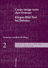 Buchcover Corps-image-texte chez Deleuze- Körper-Bild-Text bei Deleuze