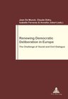 Buchcover Renewing Democratic Deliberation in Europe