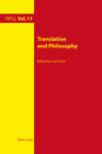 Buchcover Translation and Philosophy