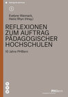 Buchcover Reflexionen zum Auftrag pädagogischer Hochschulen