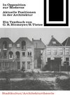 Buchcover In Opposition zur Moderne