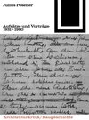 Buchcover Aufsätze und Vorträge 1931-1980