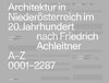 Buchcover Architektur in Niederösterreich im 20. Jahrhundert nach Friedrich Achleitner