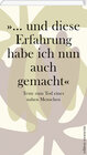 Buchcover "...und diese Erfahrung habe ich nun auch gemacht"