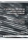 Buchcover 5th International Conference on Materials Science and Manufacturing Technology