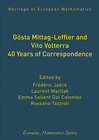 Buchcover Gösta Mittag-Leffler and Vito Volterra. 40 Years of Correspondence