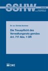 Buchcover Die Treuepflicht des Verwaltungsrats gemäss Art. 717 Abs. 1 OR.