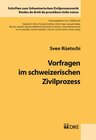 Buchcover Vorfragen im schweizerischen Zivilprozess