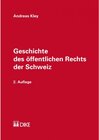 Buchcover Geschichte des öffentlichen Rechts der Schweiz