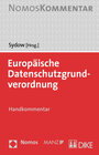 Buchcover Europäische Datenschutzgrundverordnung