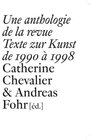 Buchcover Texte zur Kunst (1990-1998)