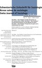 Buchcover Schweizerische Zeitschrift für Soziologie