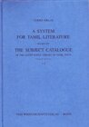 Buchcover A System for Tamil Literature