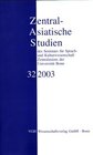 Buchcover Zentralasiatische Studien des Seminars für Sprach- und Kulturwissenschaft Zentralasiens der Universität Bonn 32 (2003)