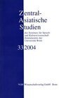 Buchcover Zentralasiatische Studien des Seminars für Sprach- und Kulturwissenschaft Zentralasiens der Universität Bonn 33 (2004)