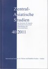 Buchcover Zentralasiatische Studien - ZAS - des Seminars für Sprach- und Kulturwissenschaft Zentralasiens der Universität Bonn, Ba