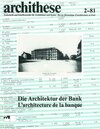 Buchcover Architektur der Bank