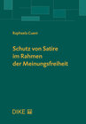 Buchcover Schutz von Satire im Rahmen der Meinungsfreiheit