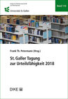 Buchcover St. Galler Tagung zur Urteilsfähigkeit 2018