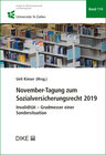 Buchcover November-Tagung zum Sozialversicherungsrecht 2019