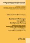 Buchcover Zusatzversicherungen zur sozialen Krankenversicherung