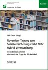 Buchcover November-Tagung zum Sozialversicherungsrecht 2022 Hybrid-Veranstaltung