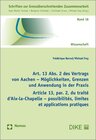 Buchcover Art. 13 Abs. 2 des Vertrags von Aachen – Möglichkeiten, Grenzen und Anwendung in der Praxis