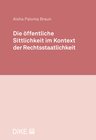 Buchcover Die öffentliche Sittlichkeit im Kontext der Rechtsstaatlichkeit