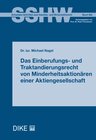 Buchcover Das Einberufungs- und Traktandierungsrecht von Minderheitsaktionären einer Aktiengesellschaft