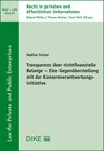 Buchcover Transparenz über nichtfinanzielle Belange - Eine Gegenüberstellung mit der Konzernverantwortungsinitiative